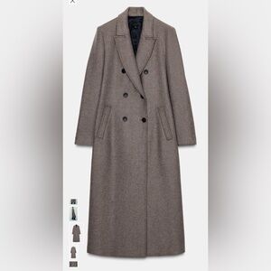Zara Women's Double-Breasted Coat